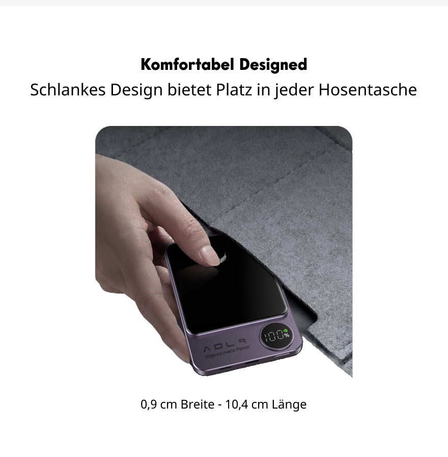 ADLR Daily Pro ® – magnetische Powerbank 5000mAh