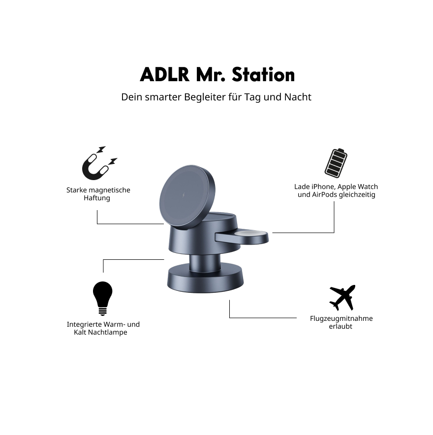 ADLR Mr. Station – 4-in-1 Magsafe Wireless  Ladestation